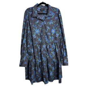 Summersalt Countryside Poplin Tier Dress 2XL Prairie Puff Boho Organic Cotton EC